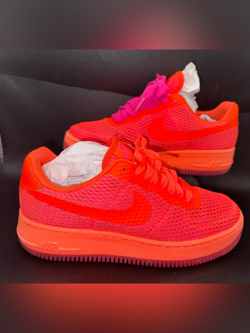 Nike Air Force 1 Ultra Flyknit Low Bright Crimson/Hyper Pink Women’s Size 8